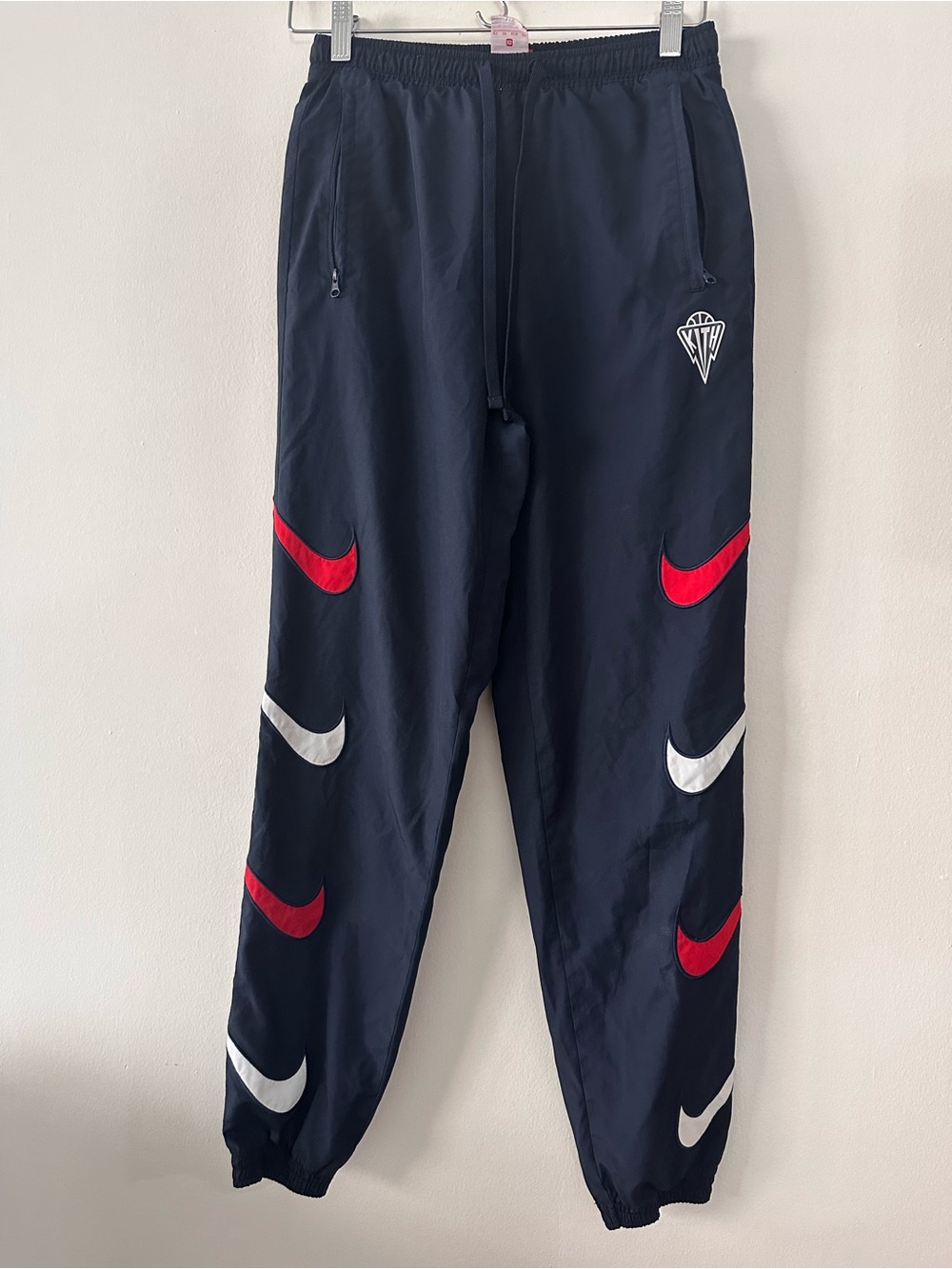 Kith x Nike Pippen Sweat Pant Jogger Size xs Chicago Stitched Logo Blue Read